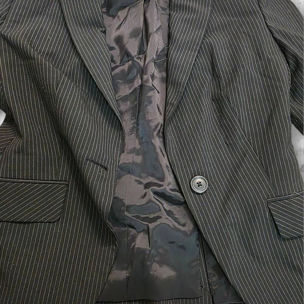 Express Black Stripe Blazer Size 2 - Picture 2 of 4